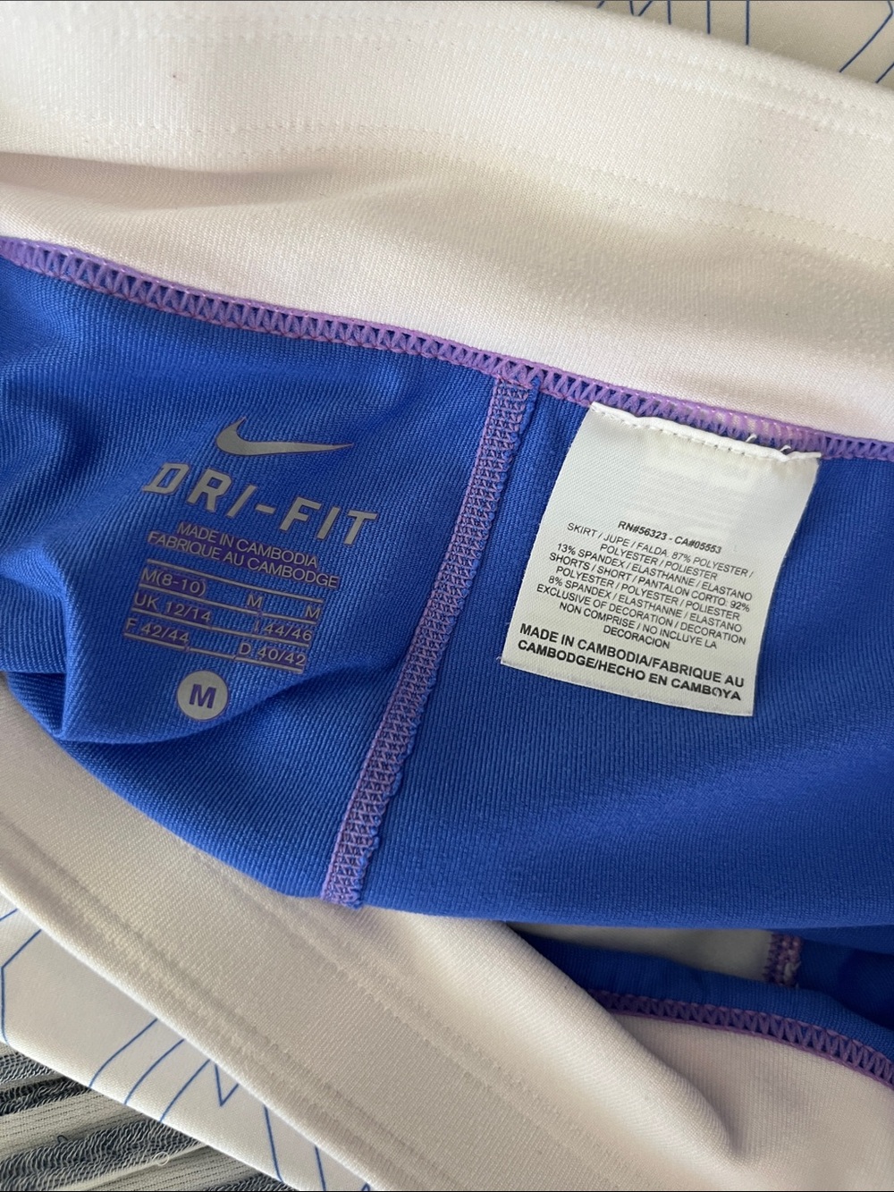 Nike Dri Fit Diagonal Shapes Geometric A Line Tennid Pickleball Golf Mini Skirt - Picture 7 of 9